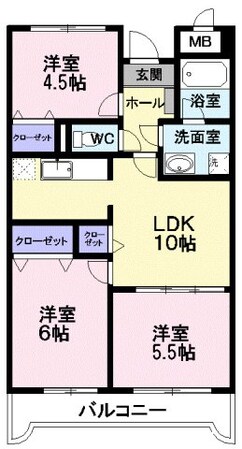 アビタシオンＩ・Ｓ・Ｙの物件間取画像